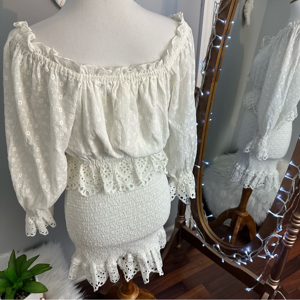 •nwt• Spell Daisy Chain Ruched Mini Dress - Picture 10 of 15